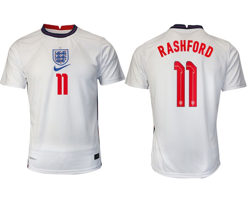 Men 2020-2021 European Cup England home aaa version white #11 Nike Soccer Jersey